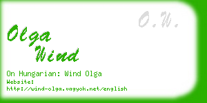 olga wind business card
